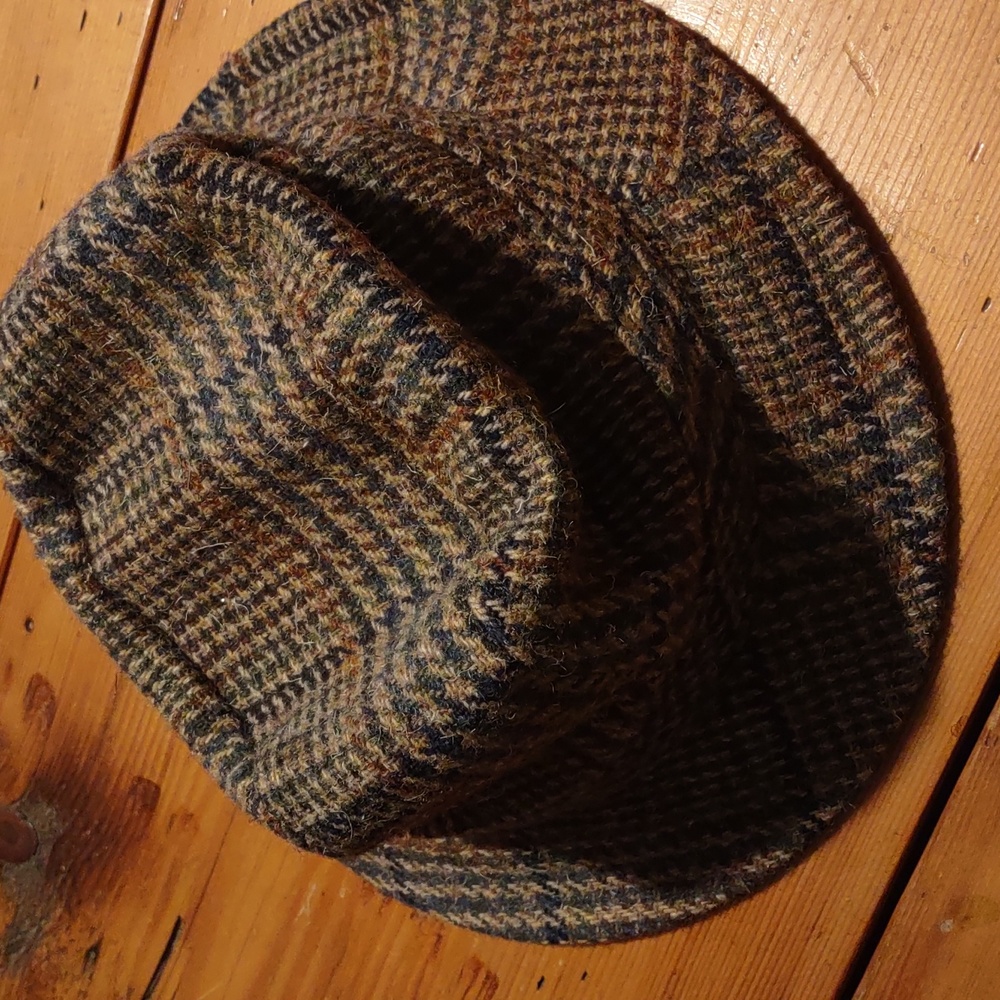 JG Hook fendora style plaid hat sz m